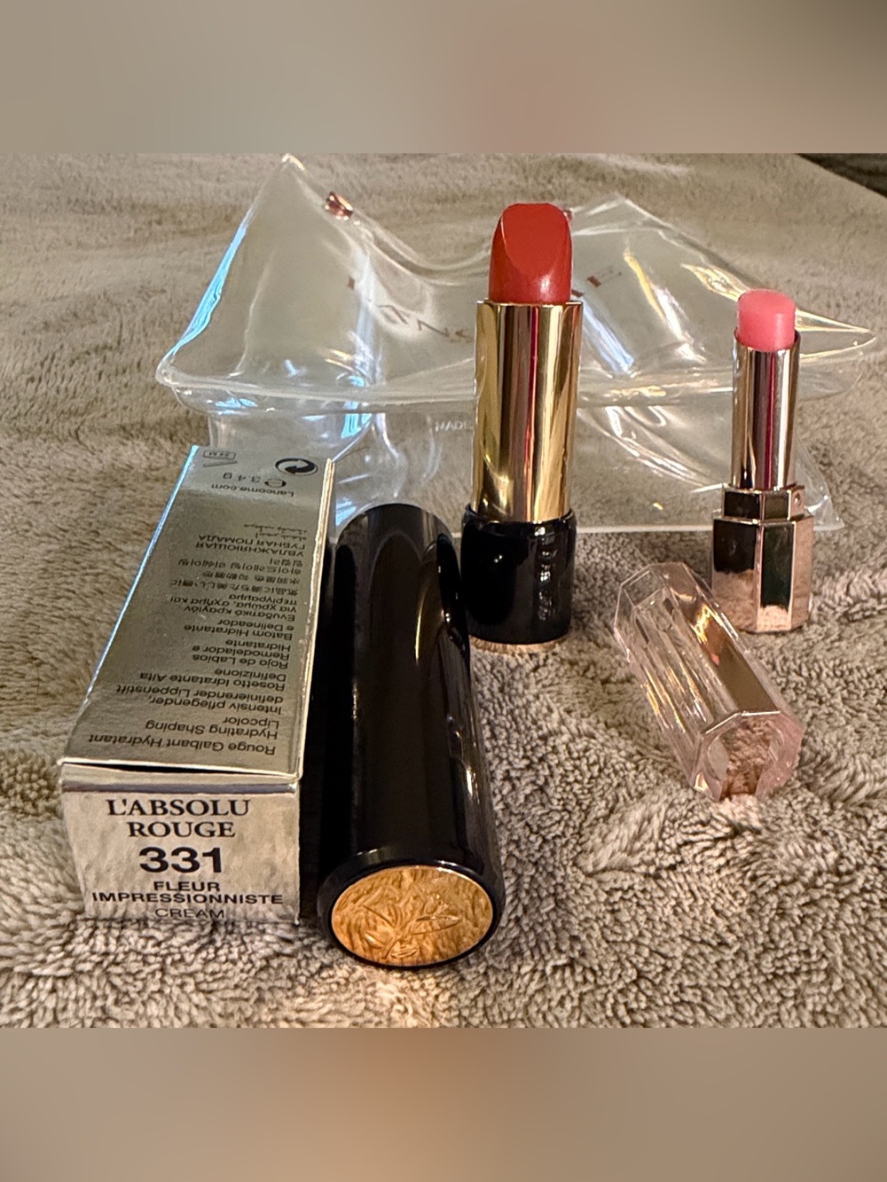 Lancôme L’Absolu Fleur Impressionniste 331 Lipstick New in Box and Lancôme Gloss - Picture 2 of 2